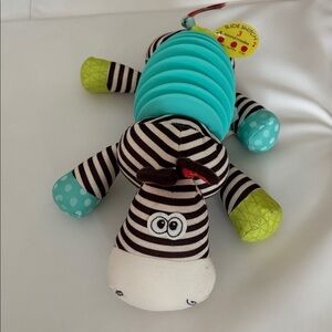 RARE RETIRED Toys B Squeezy Zeeby Zebra Accordion Baby Musical Instrument Toy